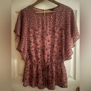 Forever 21 Mauve Floral Blouse